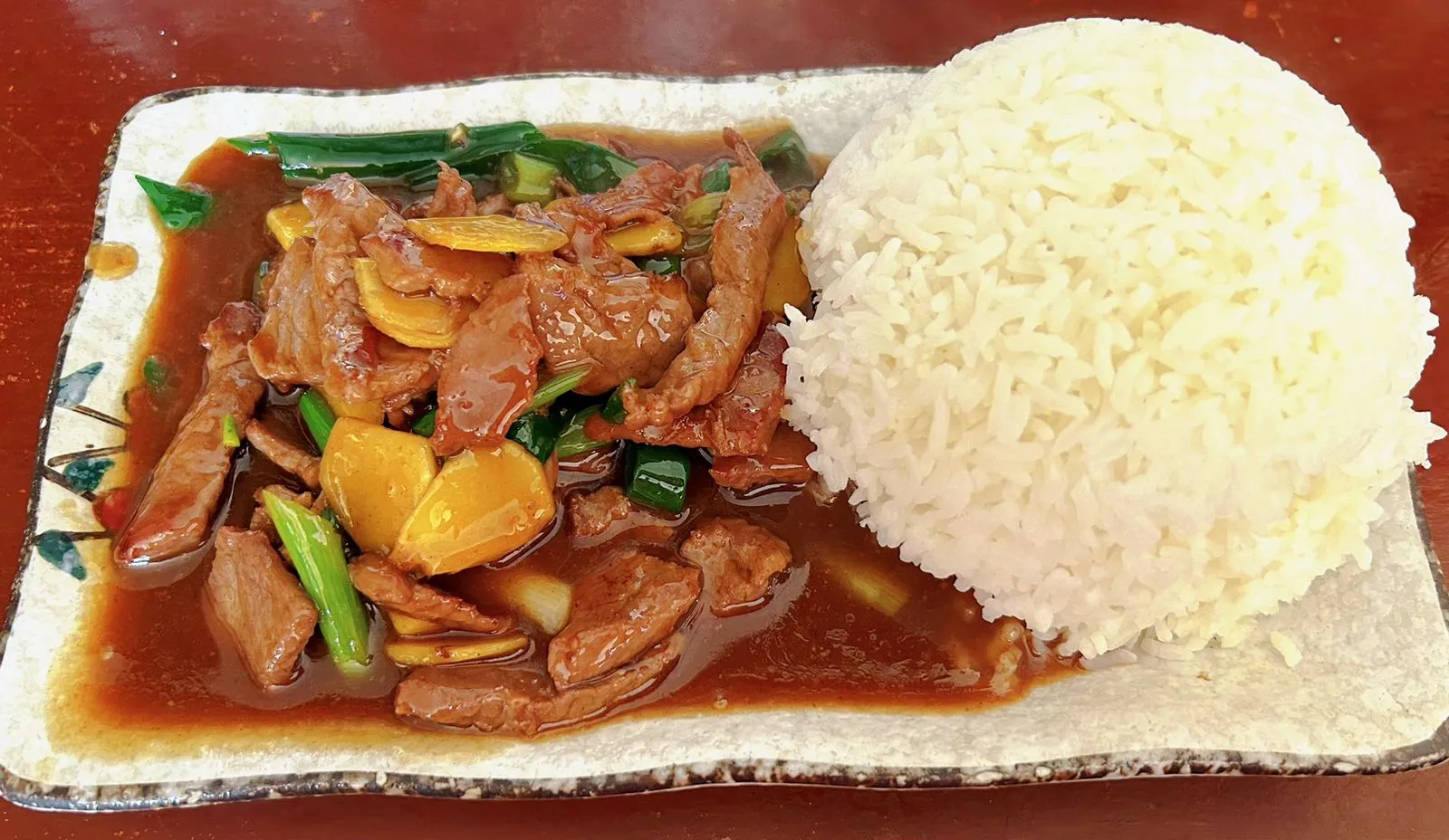 Beef with Ginger & Spring Onion