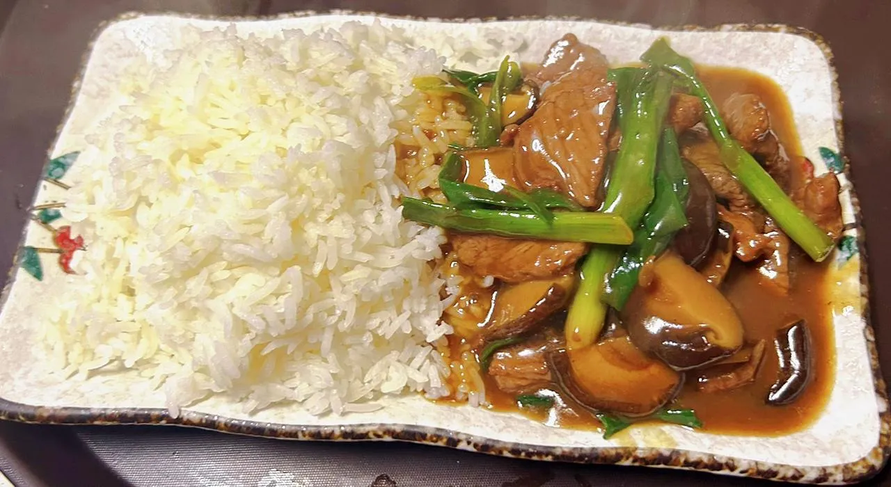 Fried Mushroom & Chicken/Beef
