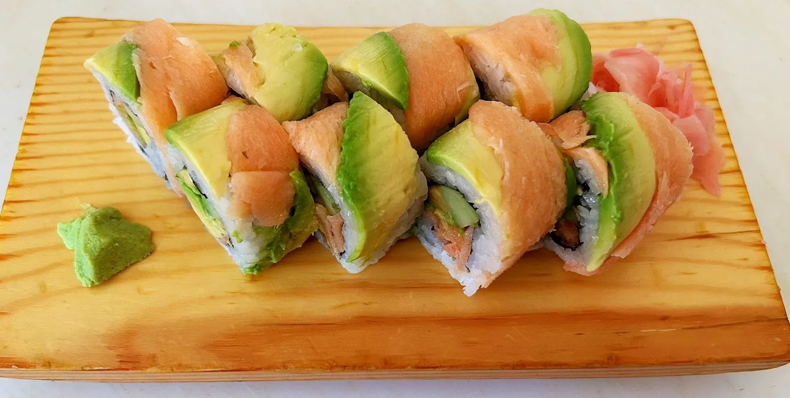 Smoked Salmon Rainbow Rolls